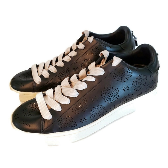 Coach Shoes - RARE Coach Tea Rose laser cut sneaker size 10